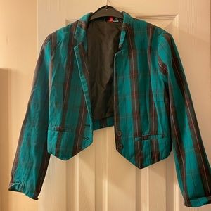 Cropped plaid H&M jacket